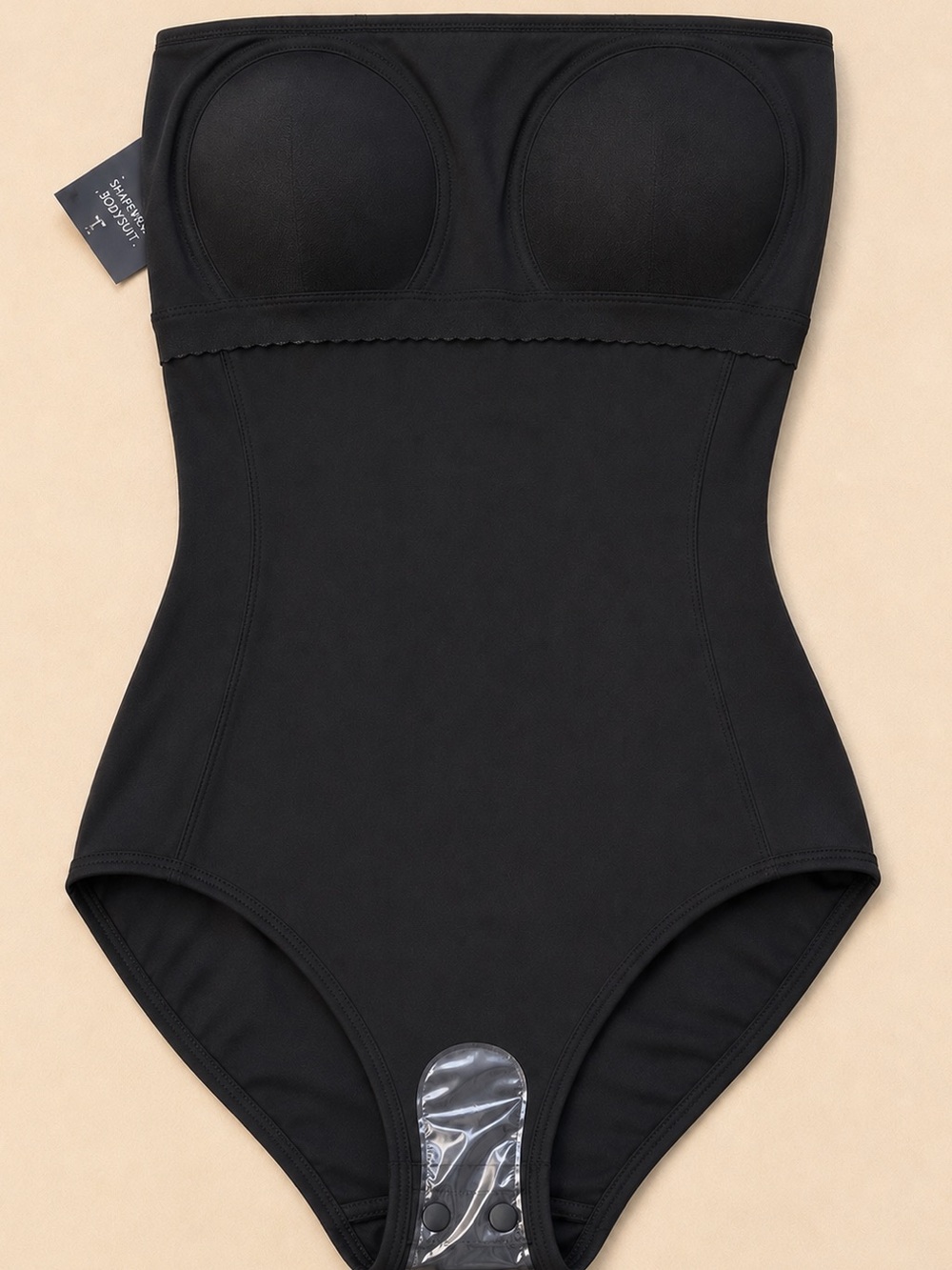 New Shore Shapes Swimwear Women's Black One-Piece Skater Swimdress - Picture 3 of 5